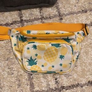 Pineapple Print Yellow and Green Fanny Pack